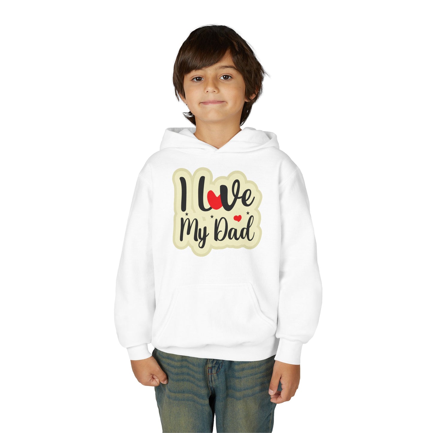 Youth Heavy Blend Hooded Sweatshirt - i love my dad