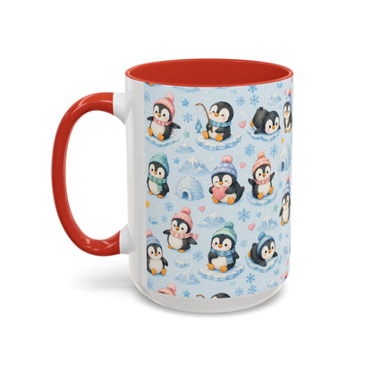 Accent Coffee Mug  (11/15 oz) - Penguin Winter Wonderland