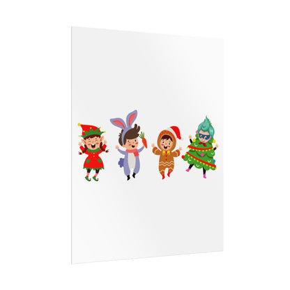 Rolled Posters - Super kiddo in christmas tree attire - [[{"value":"Wonderwear Kid"}]]
