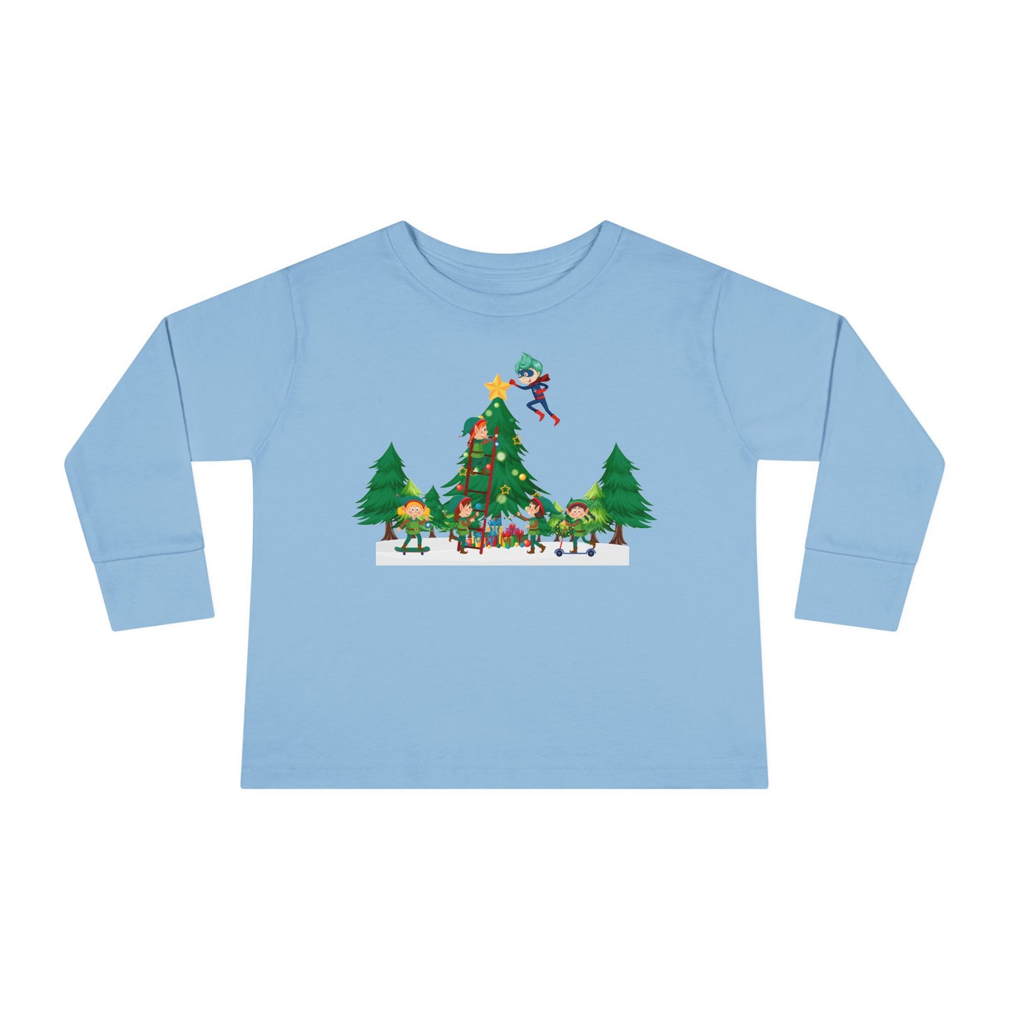 Toddler Long Sleeve Tee - Super kiddo putting the stars - [[{"value":"Wonderwear Kid"}]]