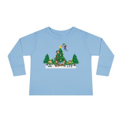 Toddler Long Sleeve Tee - Super kiddo putting the stars - [[{"value":"Wonderwear Kid"}]]