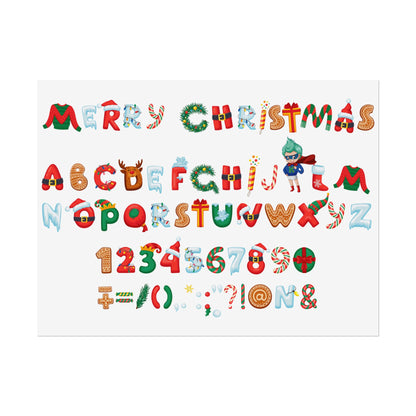 Rolled Posters - Christmas alphabet - [[{"value":"Wonderwear Kid"}]]