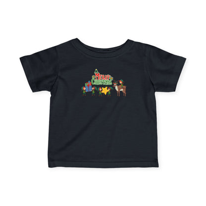 Infant Fine Jersey Tee - Merry christmas and reindeer - [[{"value":"Wonderwear Kid"}]]