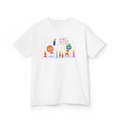 Kids Heavy Cotton™ Tee - Super kiddo lighting fireworks - [[{"value":"Wonderwear Kid"}]]