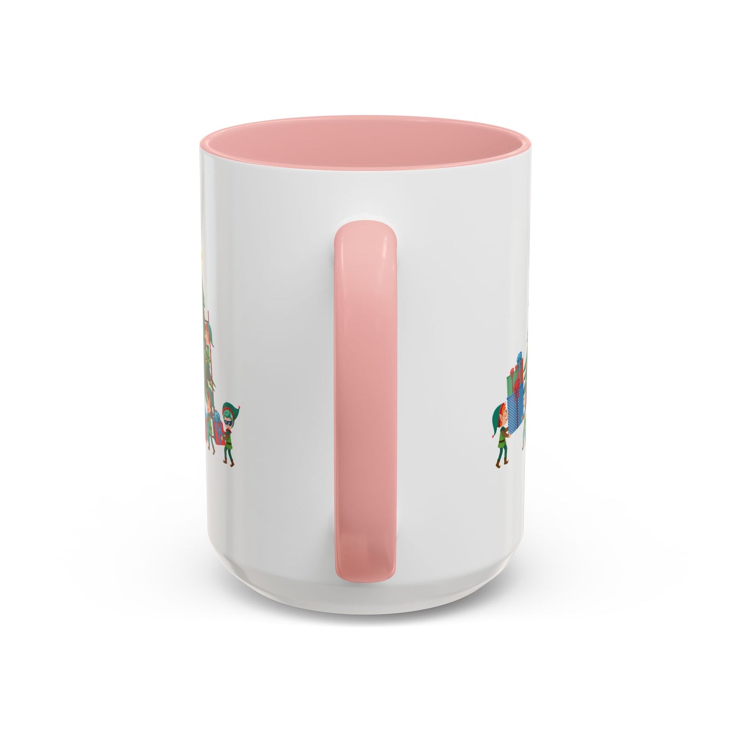 Accent Coffee Mug - Super kiddo putting gifts on christmas tree