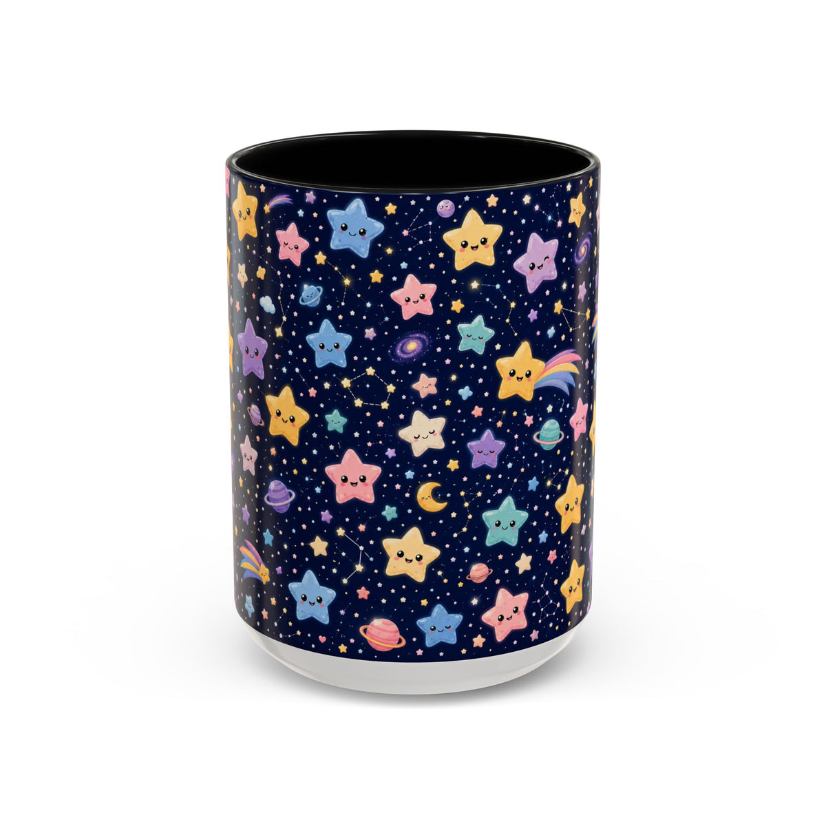 Accent Coffee Mug  (11/15 oz) - Kawaii Pastel Cosmic Night