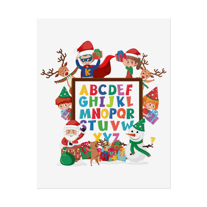 Rolled Posters - Christmas alphabet with super kiddo - [[{"value":"Wonderwear Kid"}]]