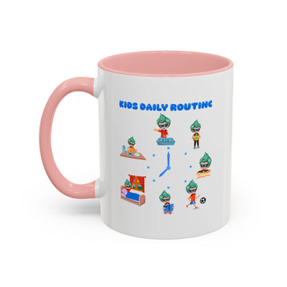 Accent Coffee Mug - Super kiddo daily routine - [[{"value":"Wonderwear Kid"}]]