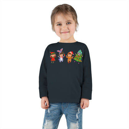 Toddler Long Sleeve Tee - Super kiddo in christmas tree attire - [[{"value":"Wonderwear Kid"}]]