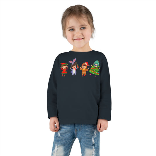 Toddler Long Sleeve Tee - Super kiddo in christmas tree attire - [[{"value":"Wonderwear Kid"}]]