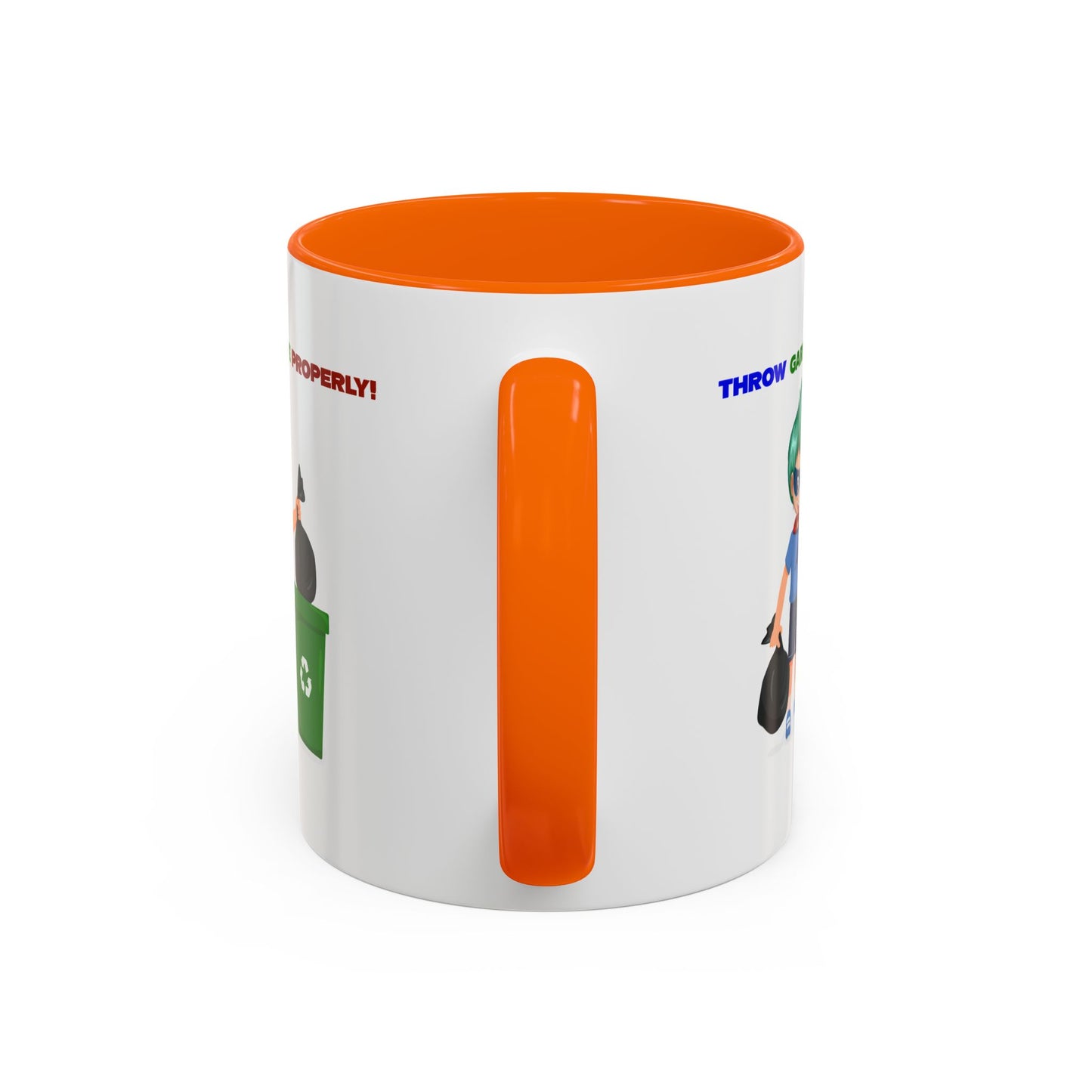 Accent Coffee Mug - Super kiddo taking trash out