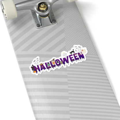 Kiss-Cut Stickers - Holloween word Printify