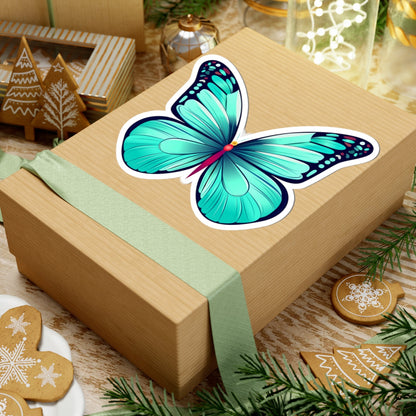 Kiss-Cut Vinyl Decals - Butterfly - blue Printify