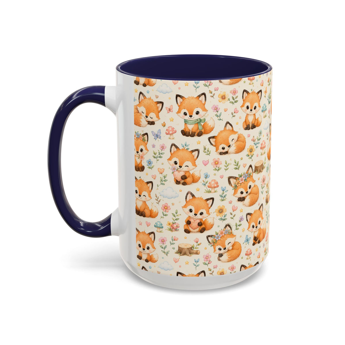 Accent Coffee Mug  (11/15 oz) - Baby foxes