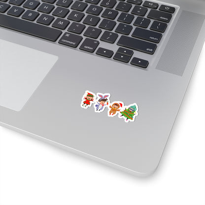Kiss-Cut Stickers - Super kiddo in christmas tree attire - [[{"value":"Wonderwear Kid"}]]