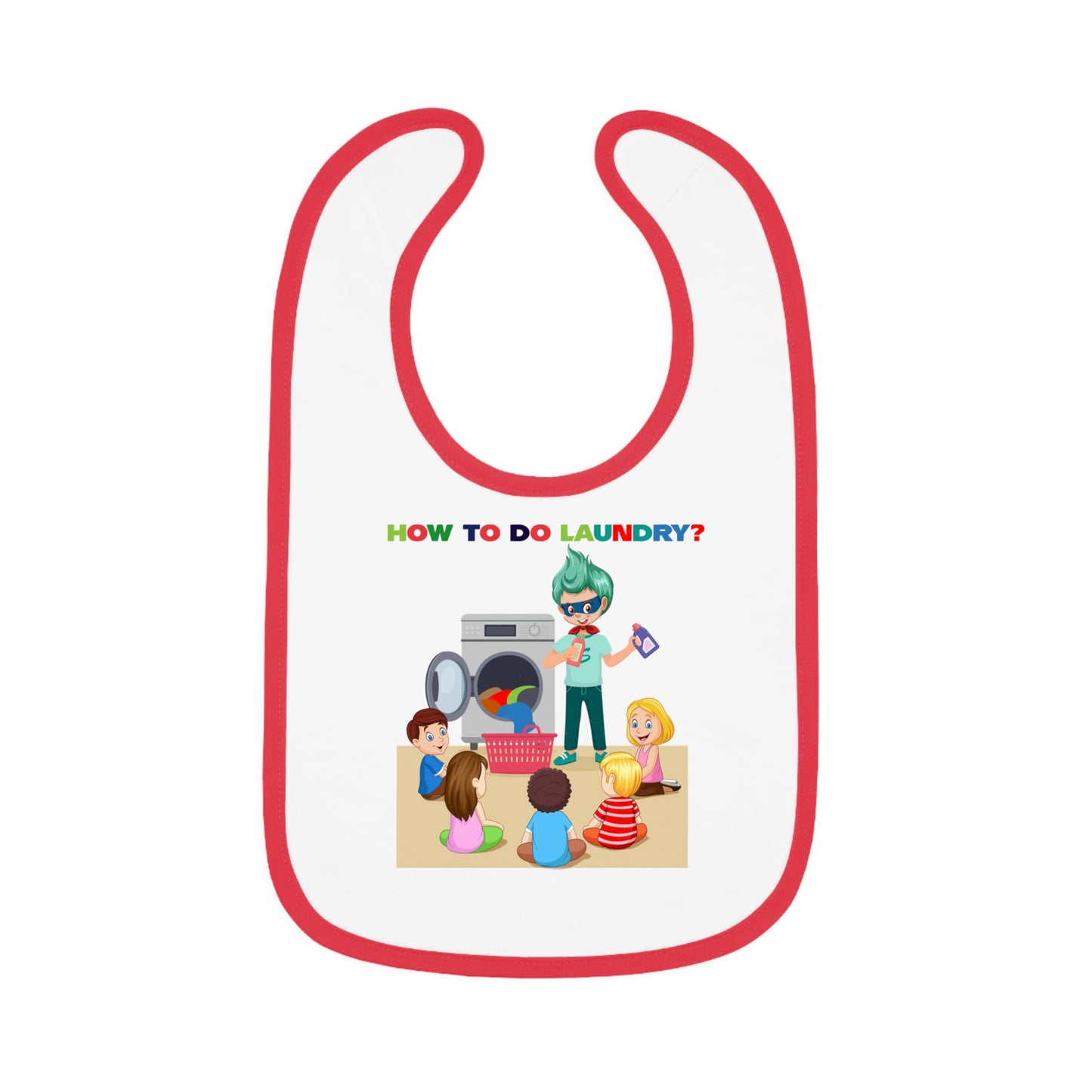 Baby Bib - super kiddo teaching laundry
