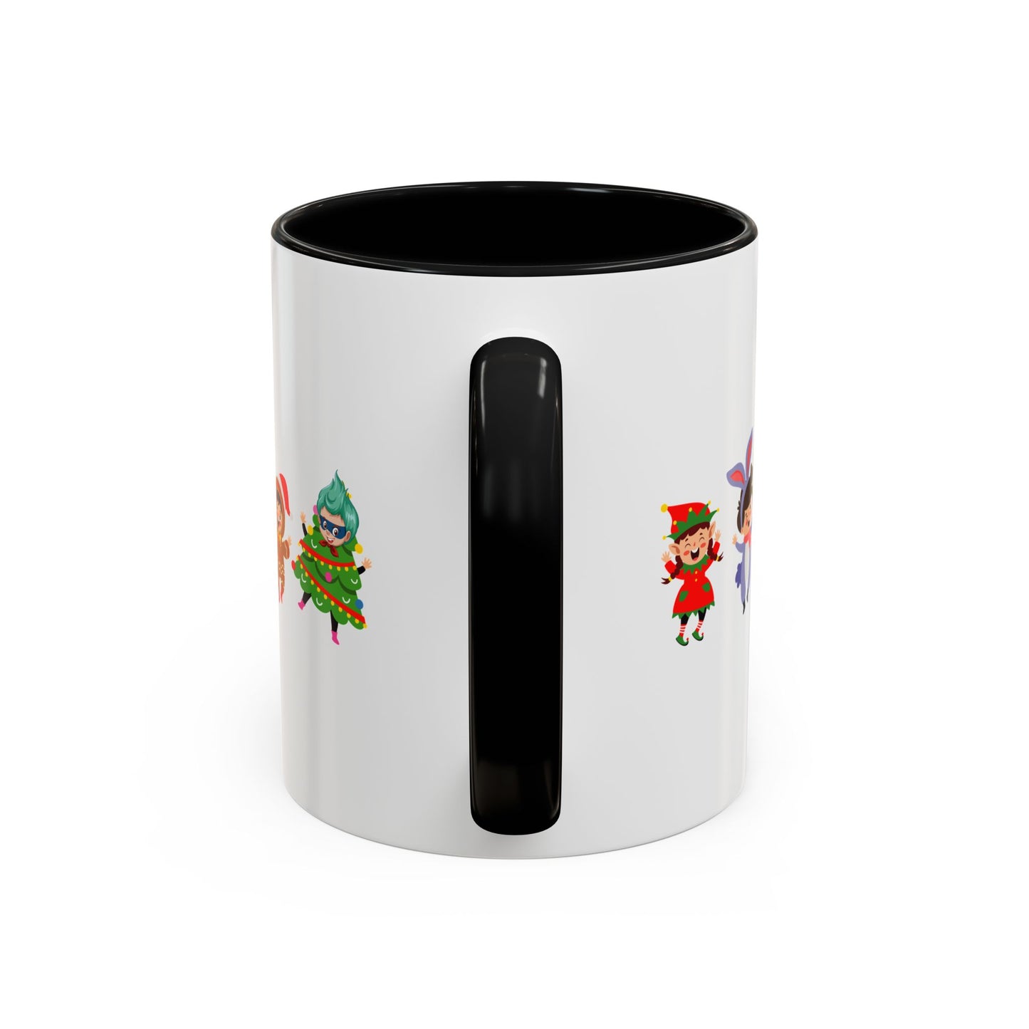 Accent Coffee Mug - Super kiddo in christmas tree attire