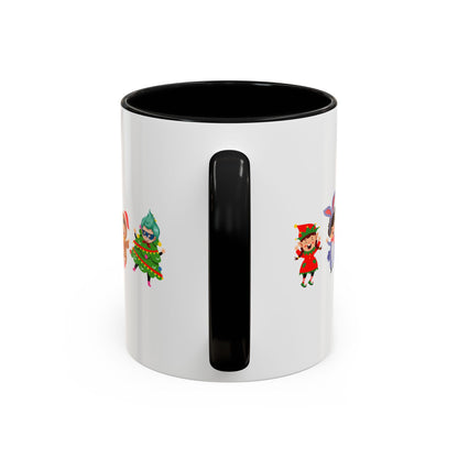 Accent Coffee Mug - Super kiddo in christmas tree attire - [[{"value":"Wonderwear Kid"}]]