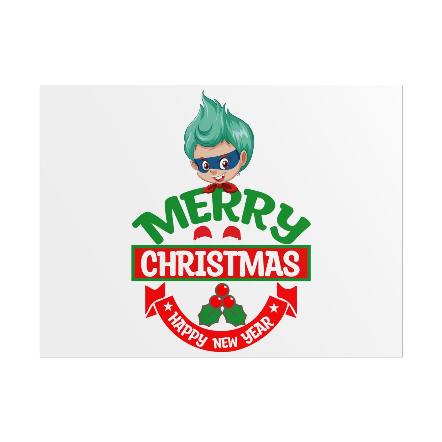 Rolled Posters - Merry chridtmas from super kiddo - [[{"value":"Wonderwear Kid"}]]