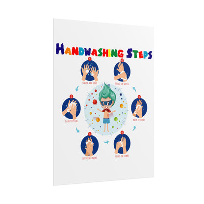Rolled Posters - Super kiddo how to wash hand properly - [[{"value":"Wonderwear Kid"}]]