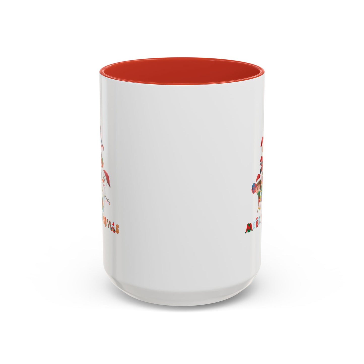Accent Coffee Mug - Super kiddo making christmas tree with text