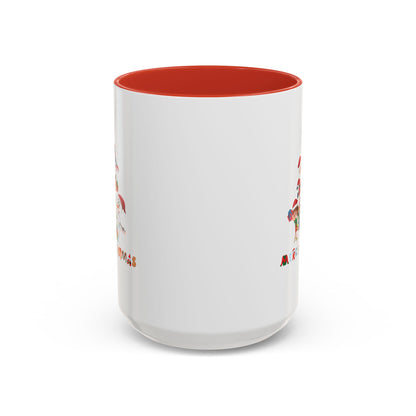 Accent Coffee Mug - Super kiddo making christmas tree with text - [[{"value":"Wonderwear Kid"}]]