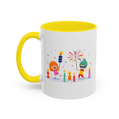 Accent Coffee Mug - Super kiddo lighting fireworks - [[{"value":"Wonderwear Kid"}]]