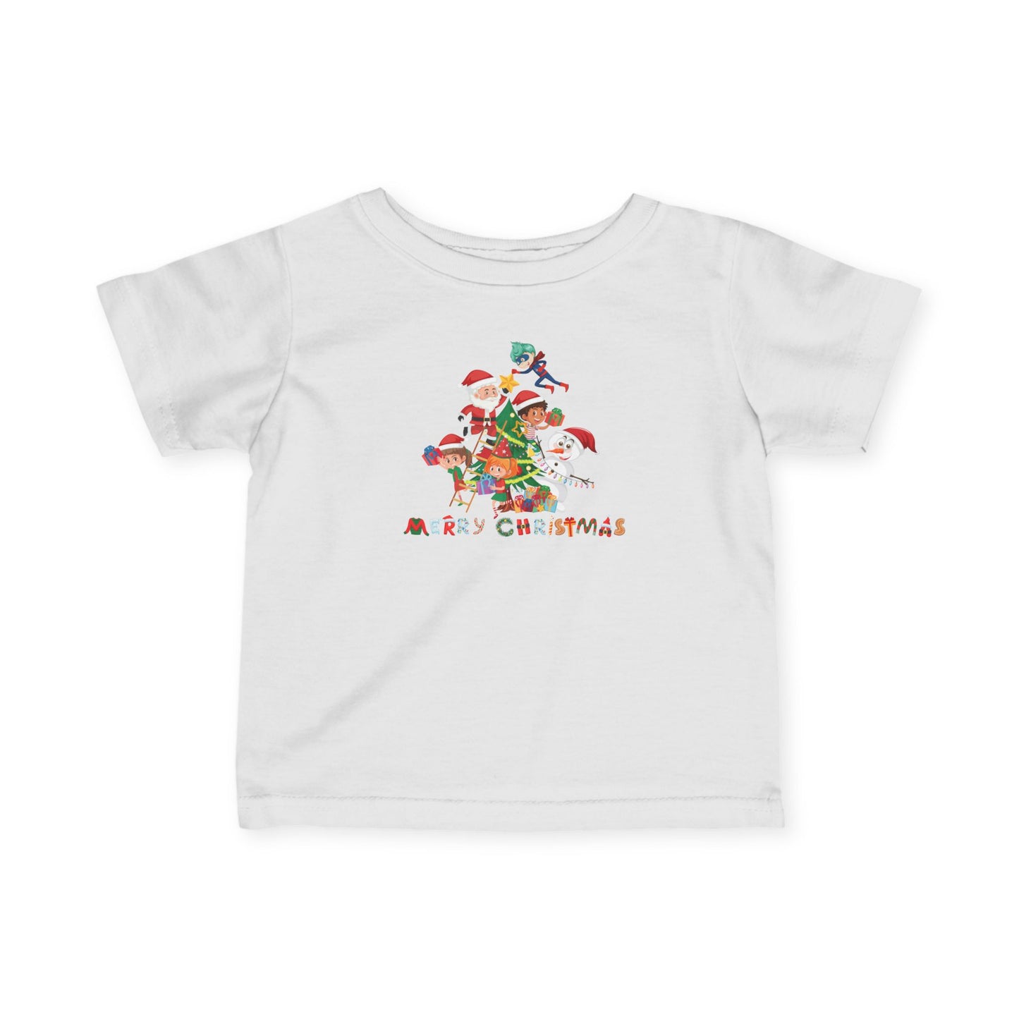 Infant Fine Jersey Tee - Super kiddo making christmas tree with text - [[{"value":"Wonderwear Kid"}]]