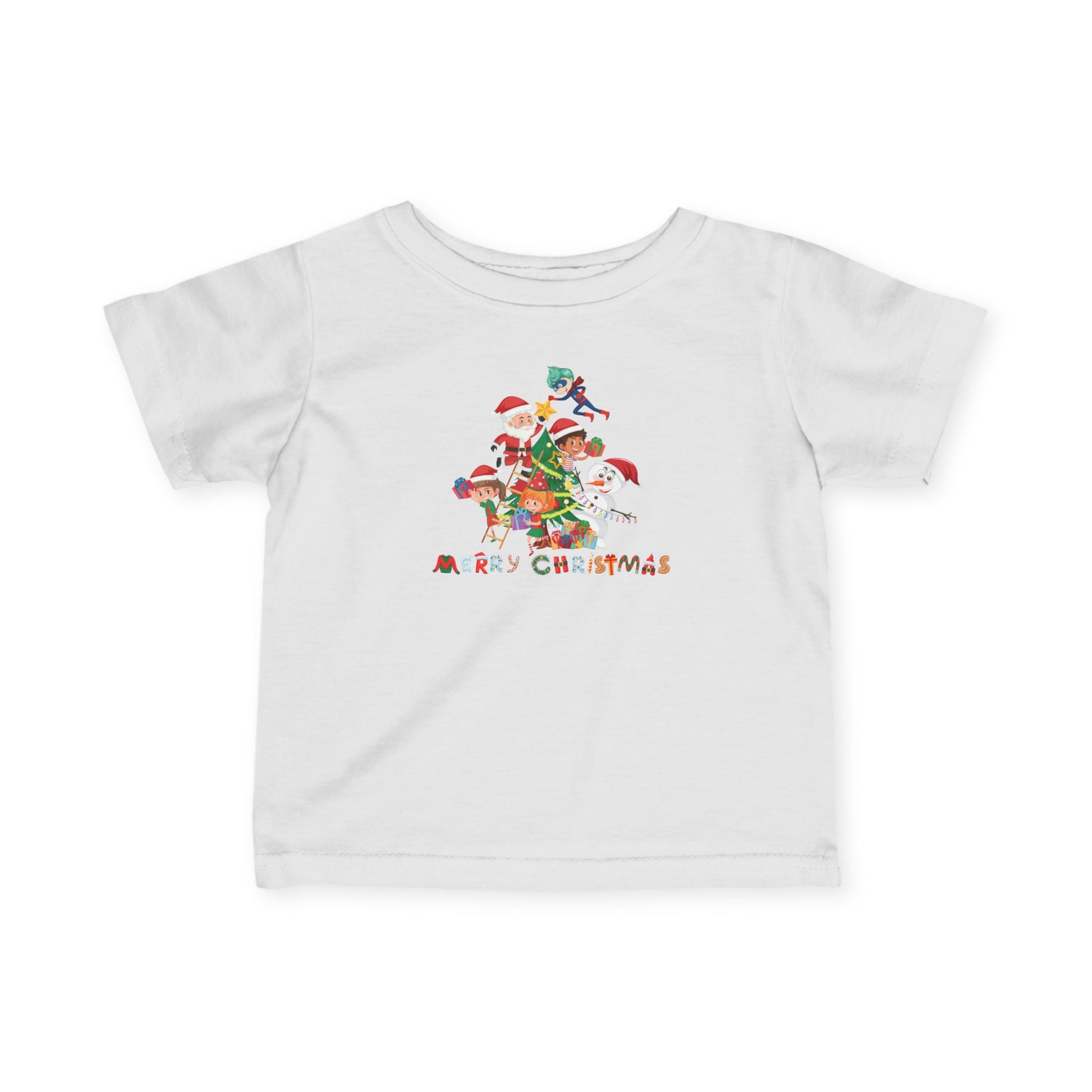 Infant Fine Jersey Tee - Super kiddo making christmas tree with text - [[{"value":"Wonderwear Kid"}]]