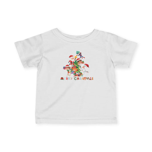 Infant Fine Jersey Tee - Super kiddo making christmas tree with text - [[{"value":"Wonderwear Kid"}]]