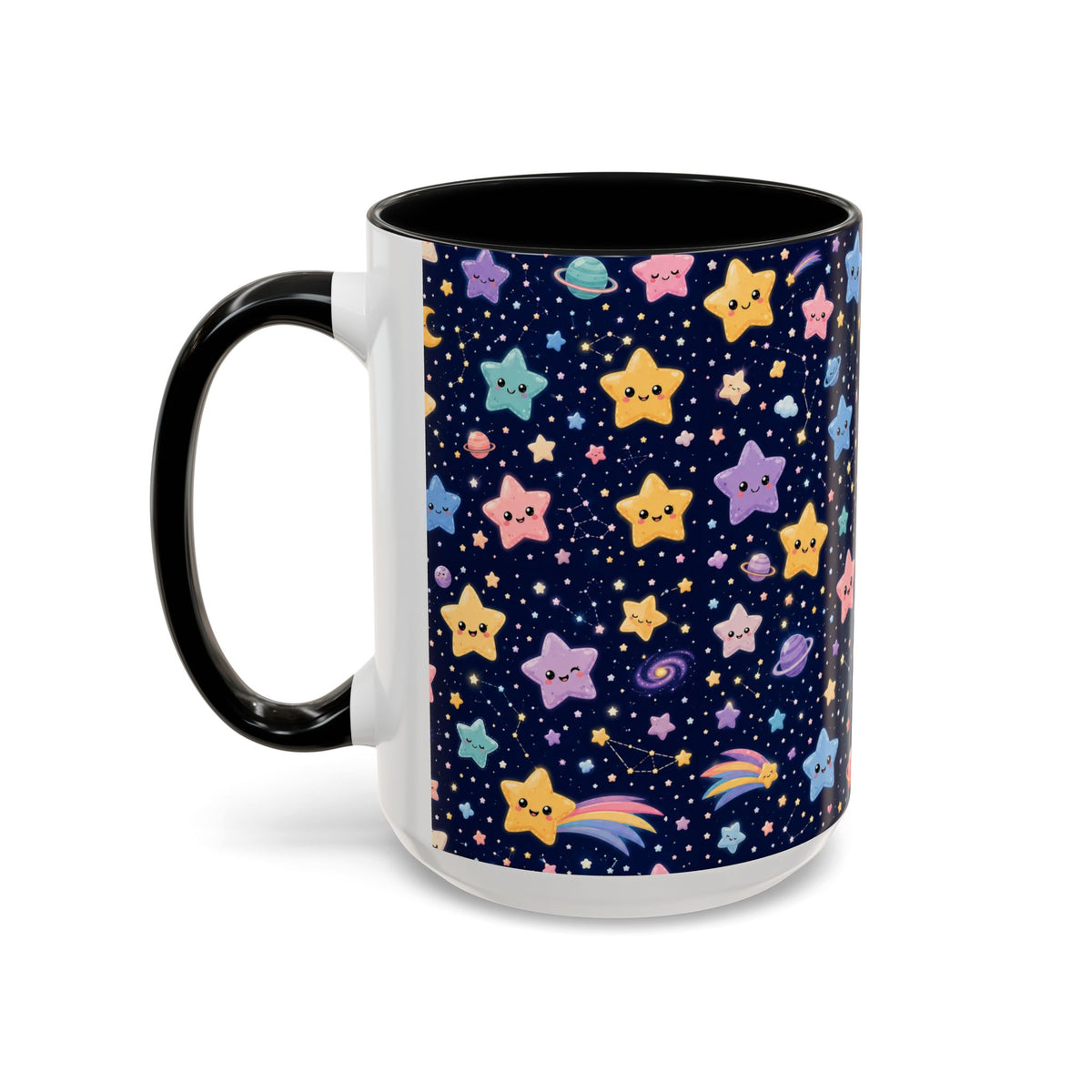 Accent Coffee Mug  (11/15 oz) - Kawaii Pastel Cosmic Night