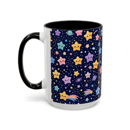 Accent Coffee Mug  (11/15 oz) - Kawaii Pastel Cosmic Night