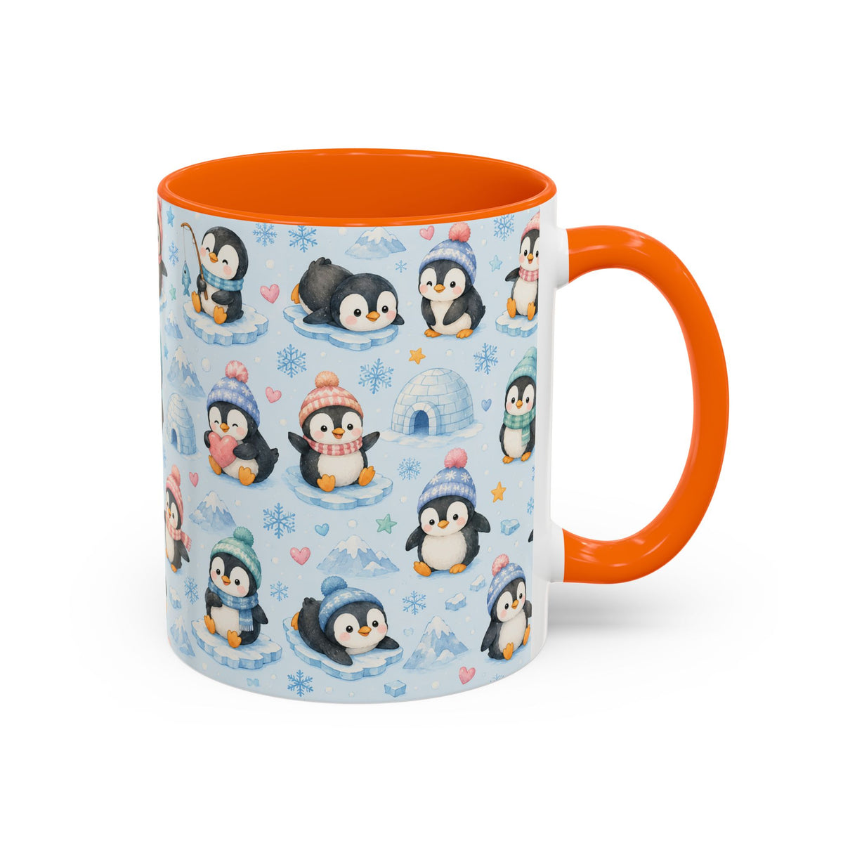 Accent Coffee Mug  (11/15 oz) - Penguin Winter Wonderland