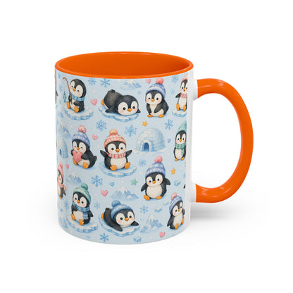 Accent Coffee Mug  (11/15 oz) - Penguin Winter Wonderland