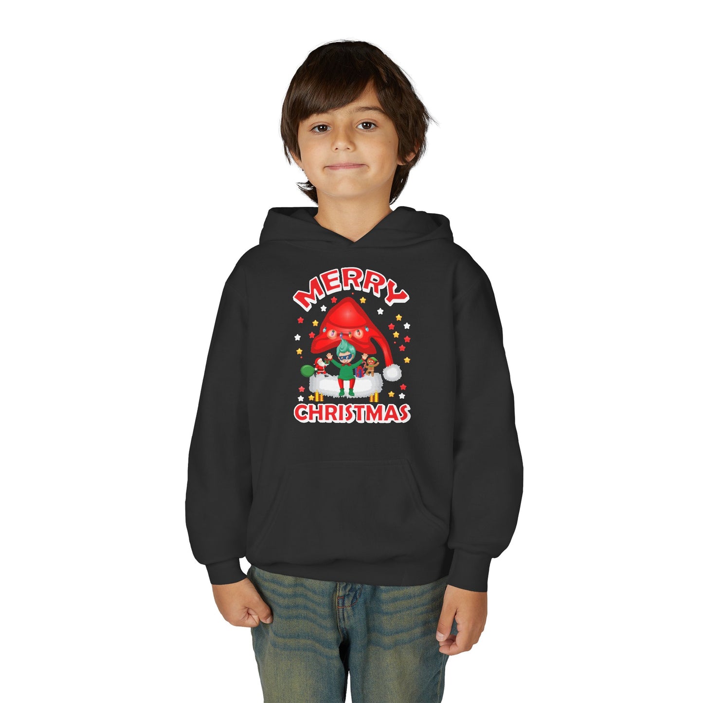 Youth Heavy Blend Hooded Sweatshirt - Merry christmas