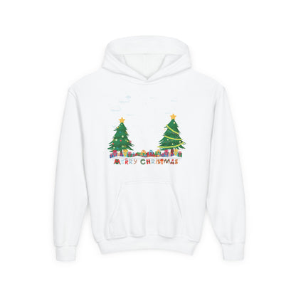 Youth Heavy Blend Hooded Sweatshirt - Christmas and snowing - [[{"value":"Wonderwear Kid"}]]