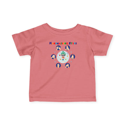Infant Fine Jersey Tee - Super kiddo how to wash hand properly - [[{"value":"Wonderwear Kid"}]]