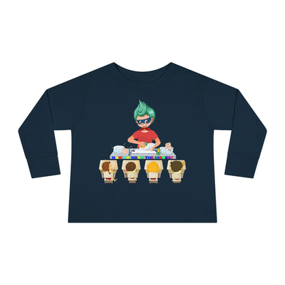 Toddler Long Sleeve Tee - Little kiddo teaching to wash dishes - [[{"value":"Wonderwear Kid"}]]