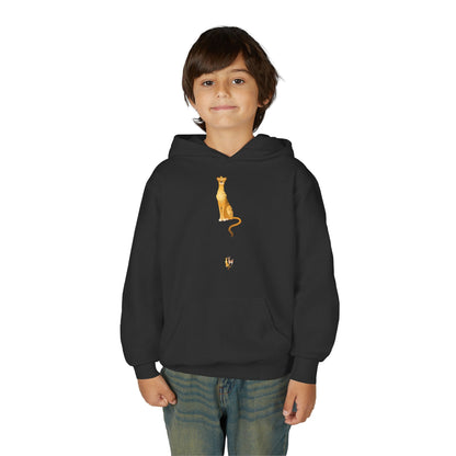 Youth hoodie with bold tiger design Printify