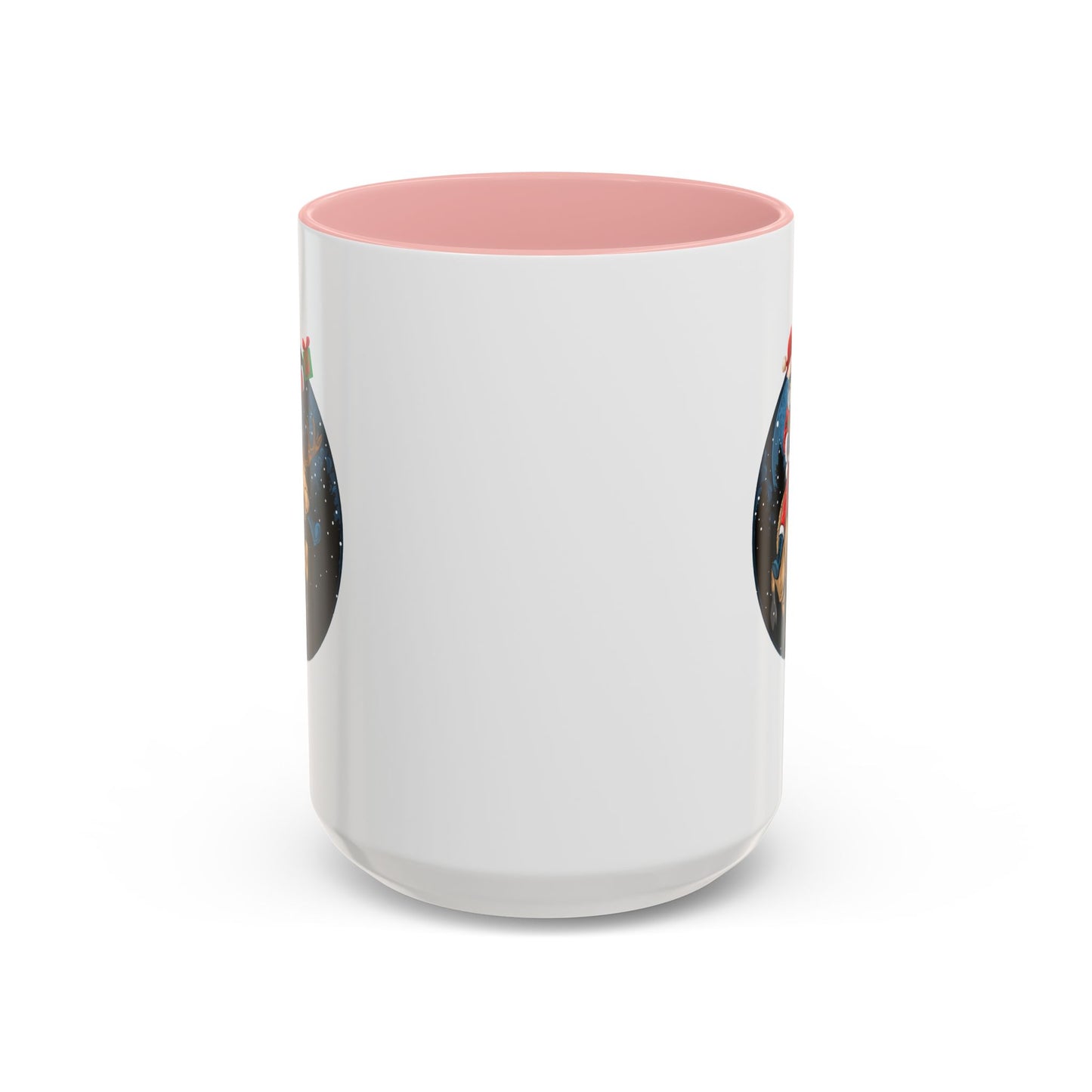 Accent Coffee Mug - Super kiddo riding a reindeer