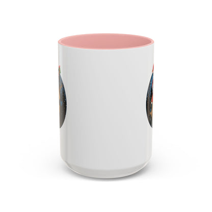 Accent Coffee Mug - Super kiddo riding a reindeer - [[{"value":"Wonderwear Kid"}]]