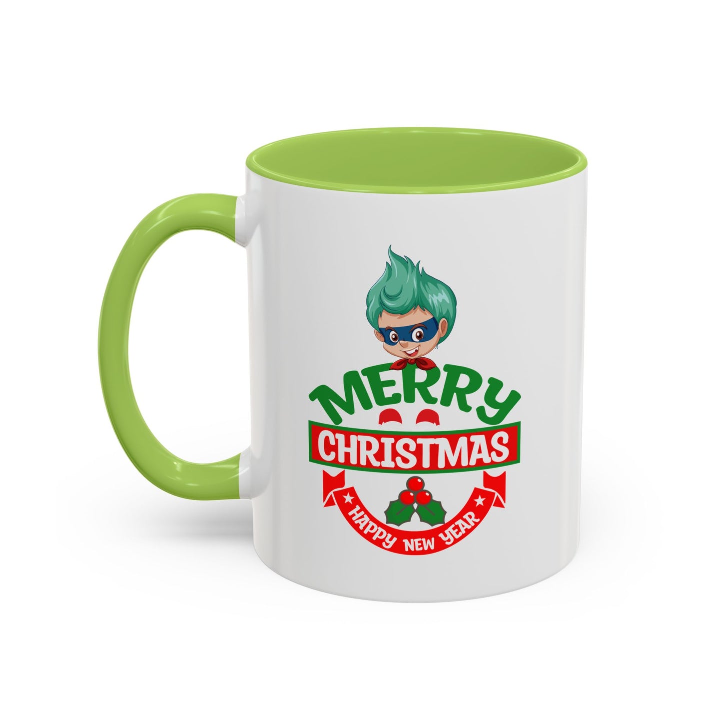 Accent Coffee Mug - Merry chridtmas from super kiddo