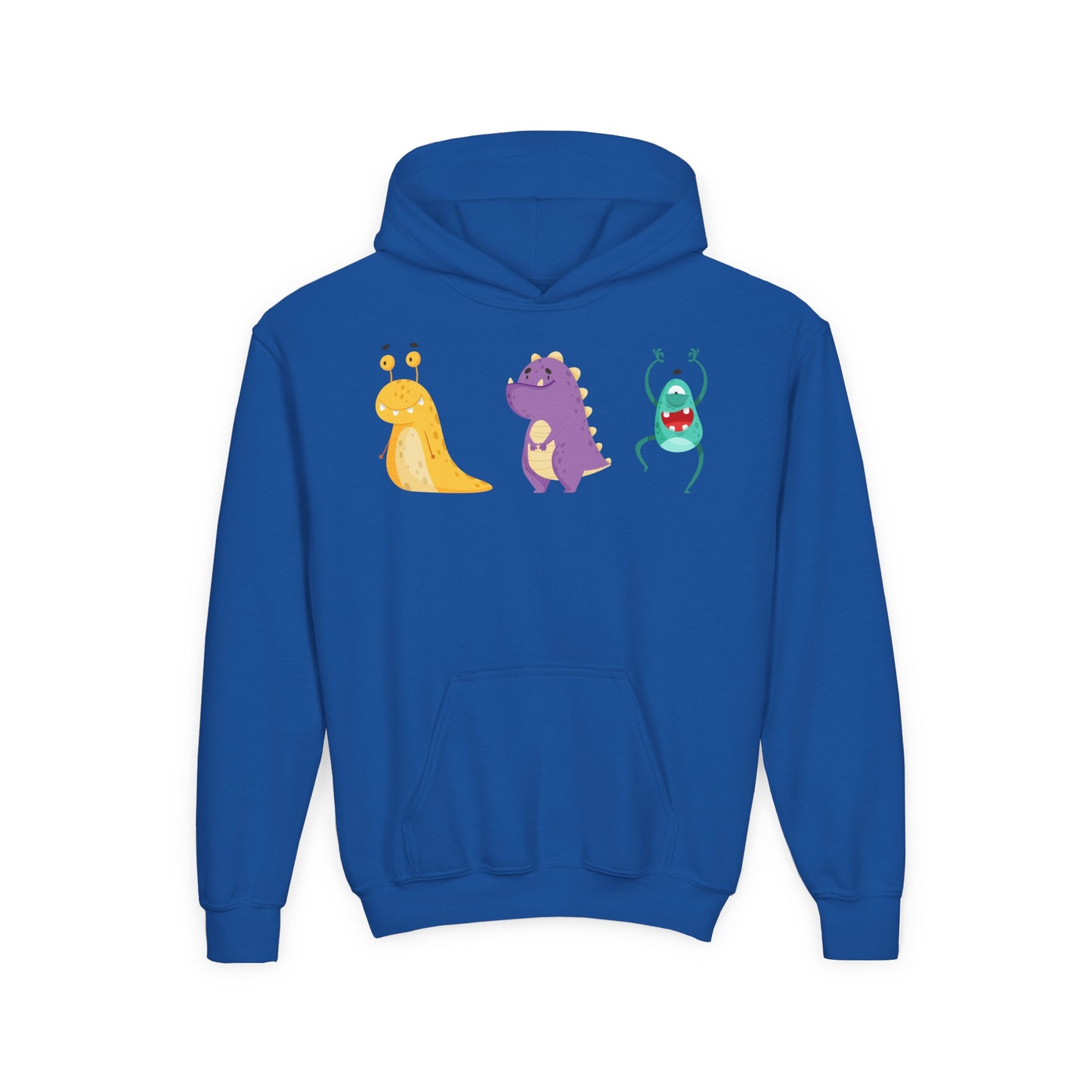 Youth Heavy Blend Hooded Sweatshirt - Colorful monsters