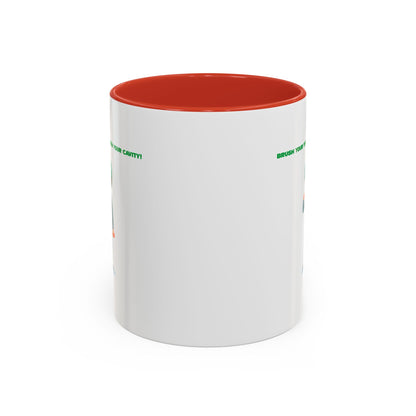 Accent Coffee Mug - Super kiddo brushing teeth - [[{"value":"Wonderwear Kid"}]]