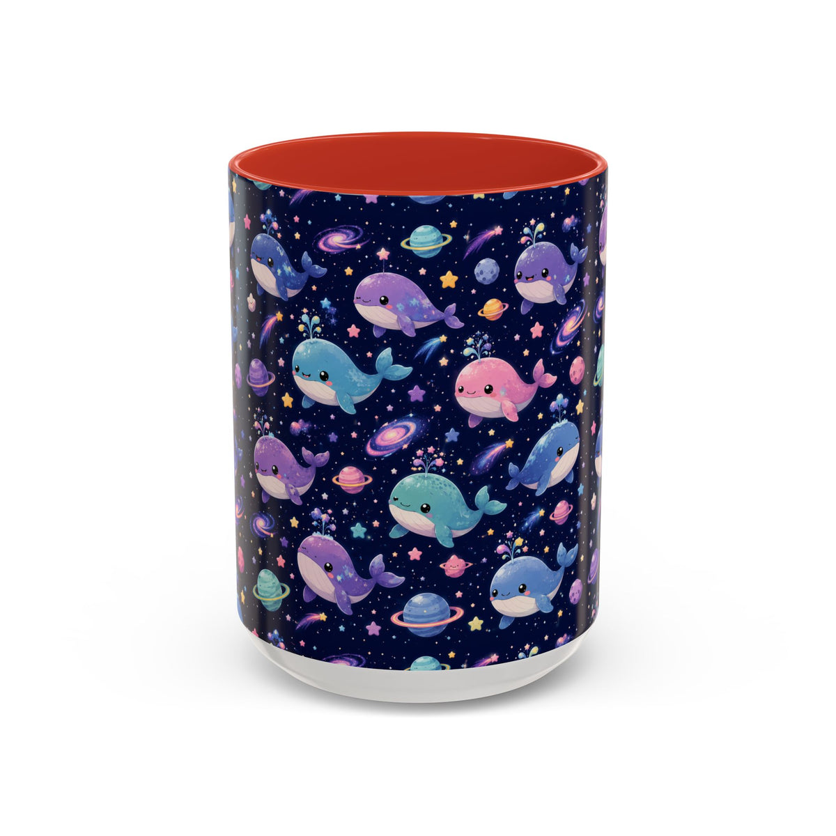 Accent Coffee Mug  (11/15 oz) - Cosmic Whale Adventure