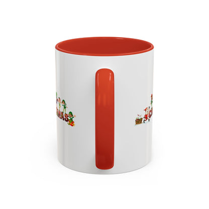 Accent Coffee Mug - Christmas with santa claus and friends - [[{"value":"Wonderwear Kid"}]]