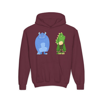 Youth Heavy Blend Hooded Sweatshirt - Cute monster Printify