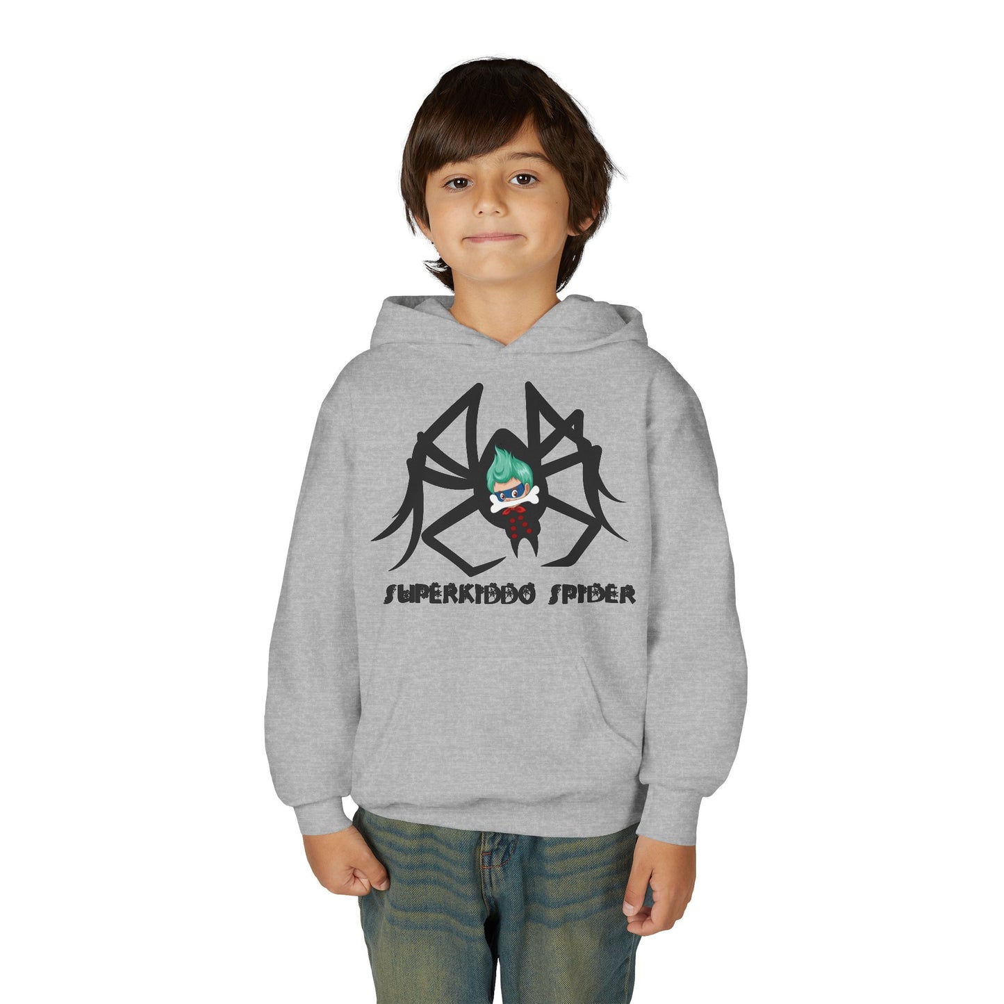 Youth Heavy Blend Hooded Sweatshirt - Spider kiddo