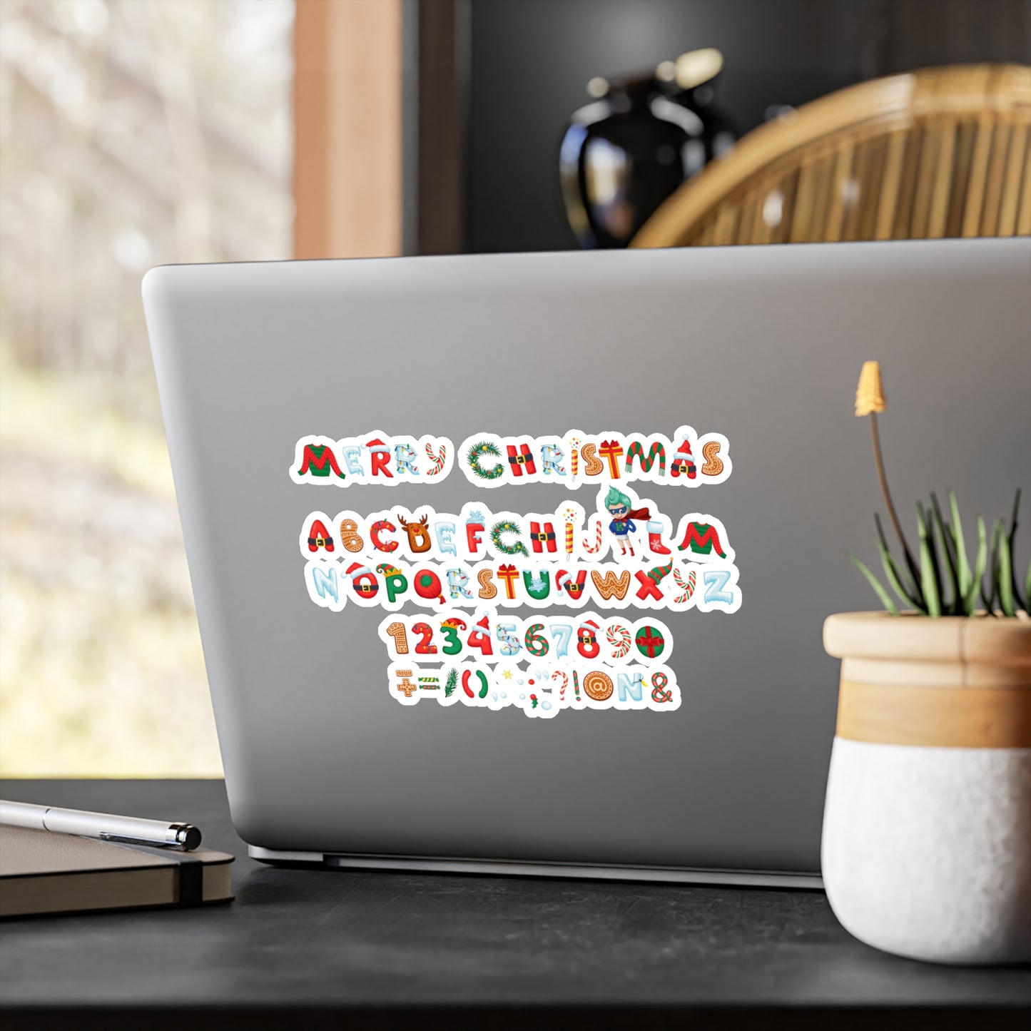 Christmas Kiss-Cut Vinyl Decals – Christmas alphabet
