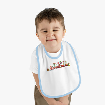 Baby Bib - Christmas with santa claus and friends - [[{"value":"Wonderwear Kid"}]]